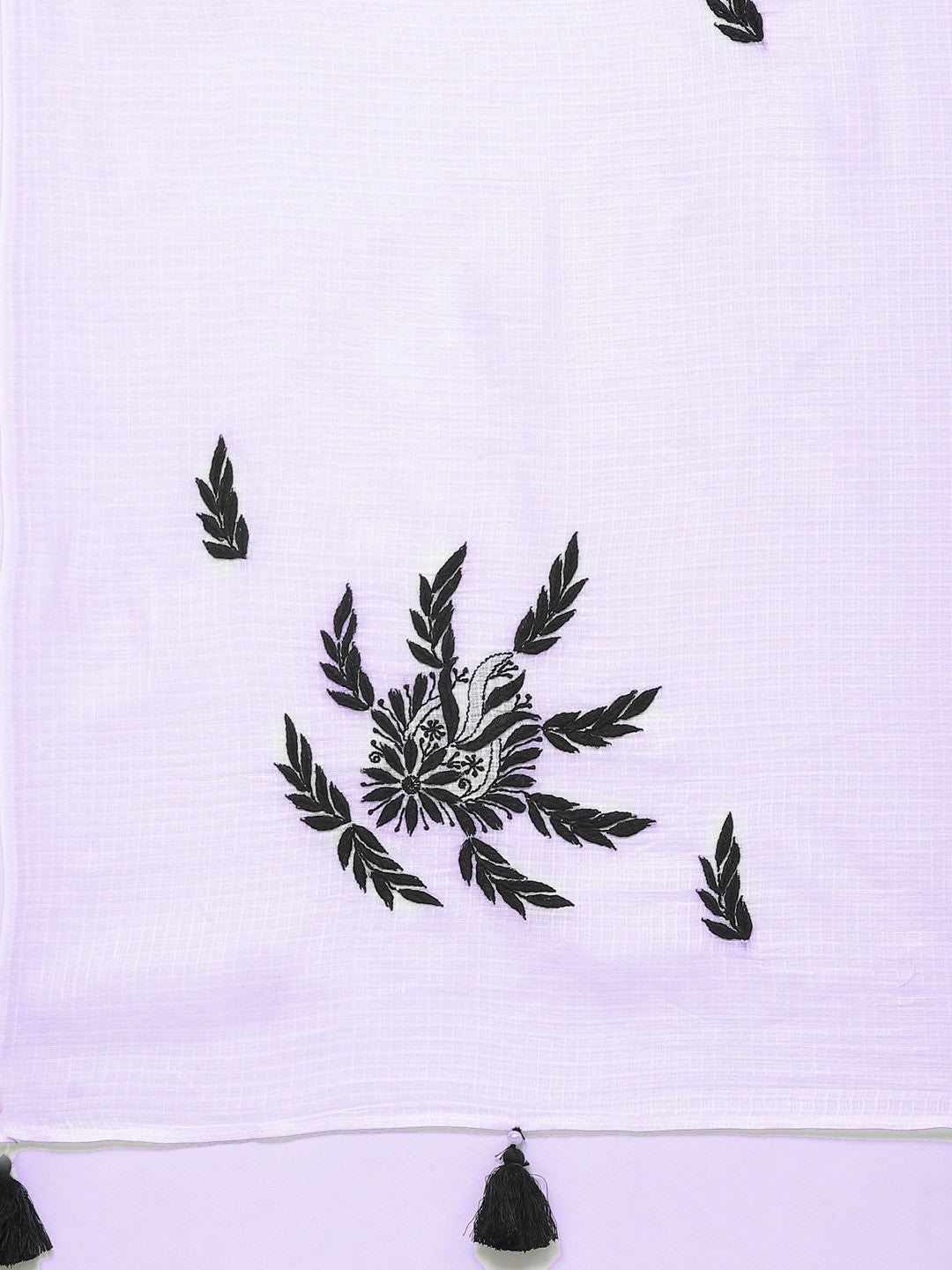 Ada Hand Embroidered White Kota Lucknowi Chikankari Dupatta A511112
