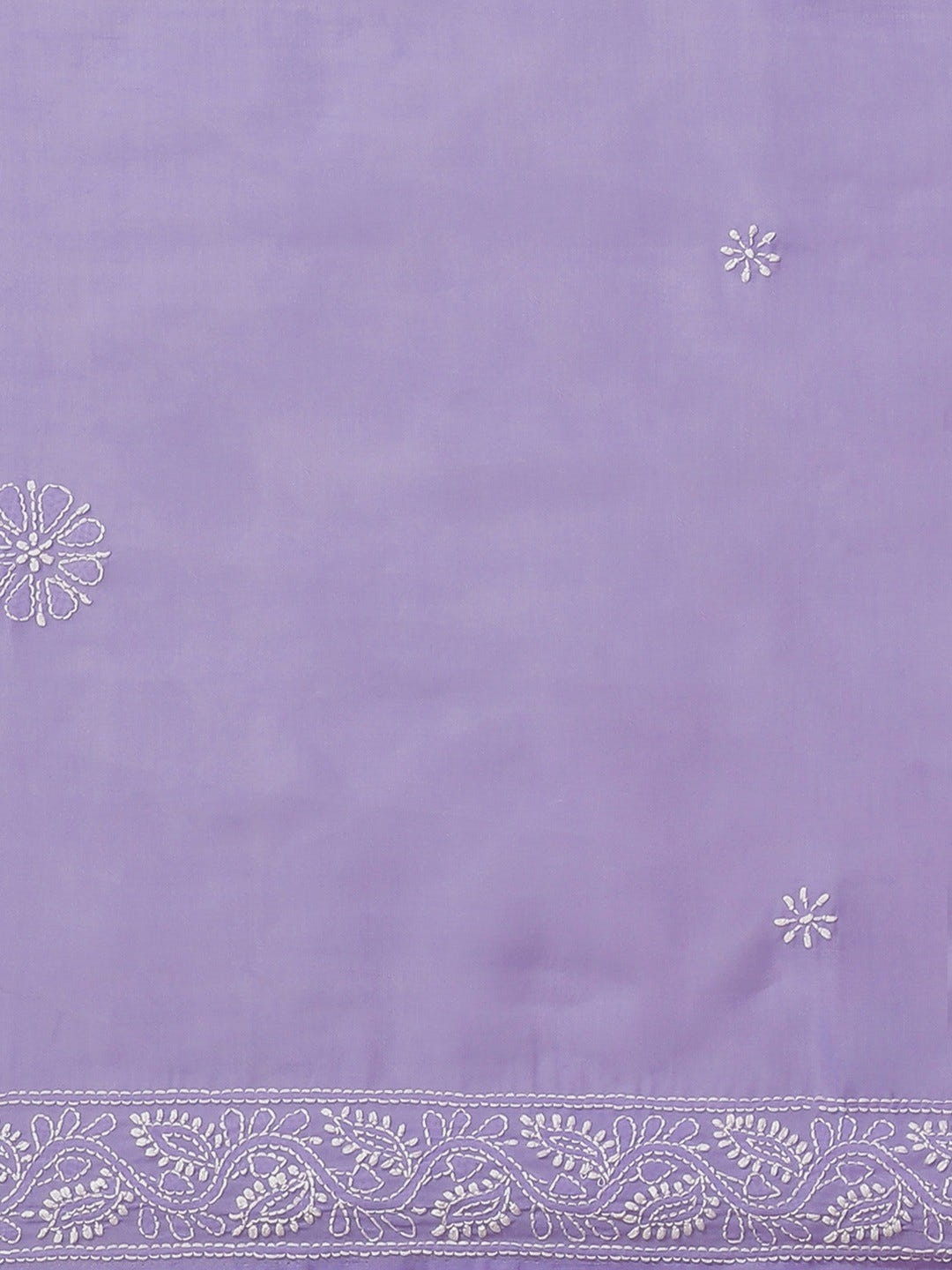 Ada Hand Embroidered Mauve Cotton Lucknow Chikan Saree With Blouse A311333
