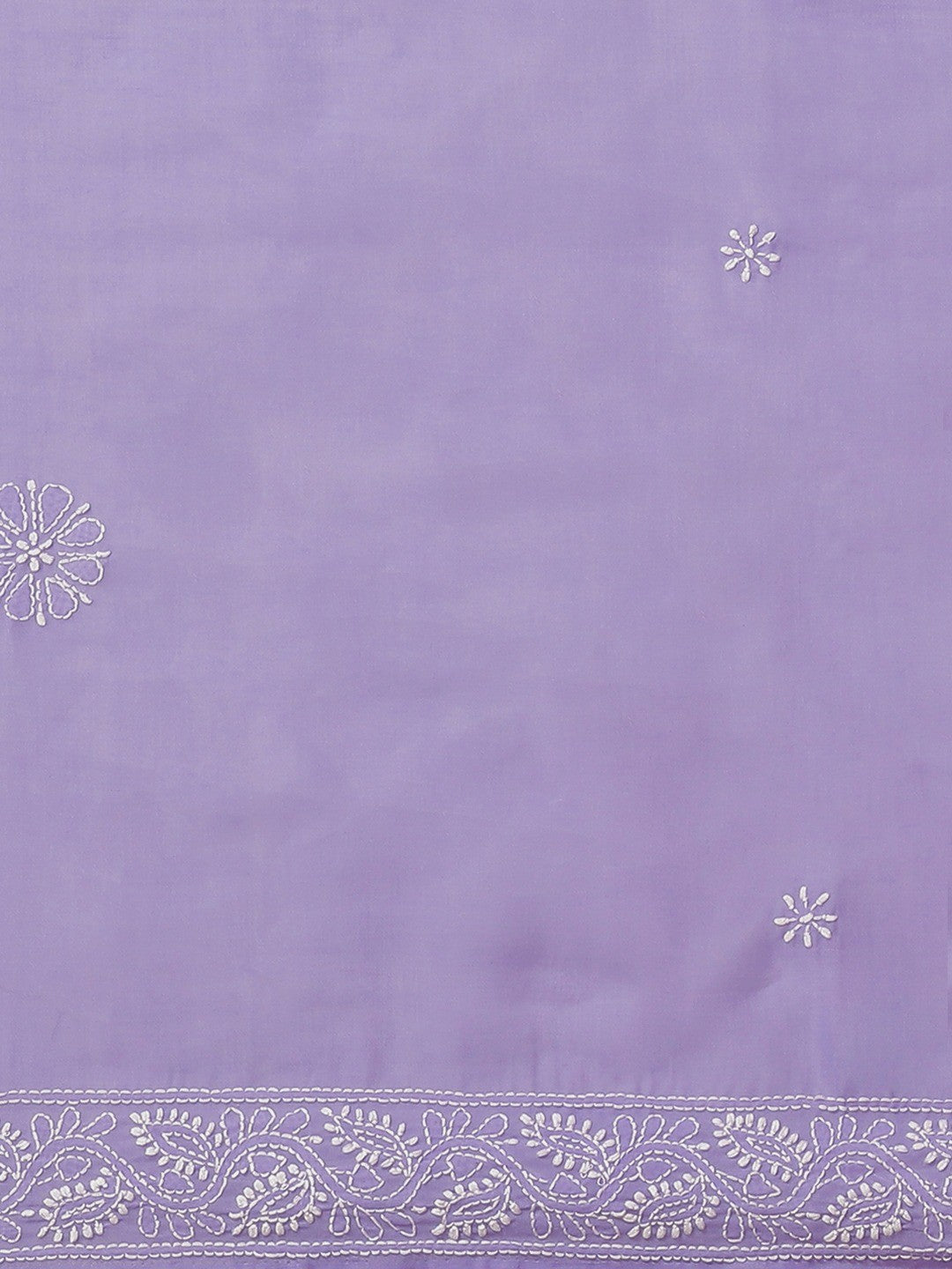 Ada Hand Embroidered Mauve Cotton Lucknow Chikan Saree With Blouse A311333