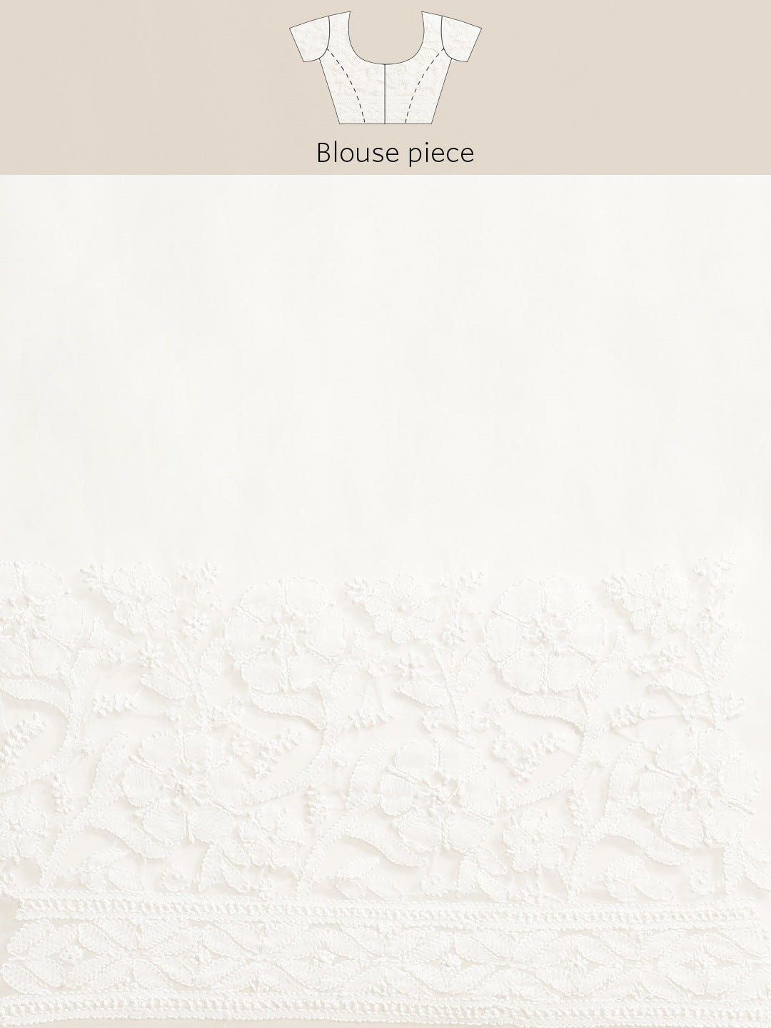 Ada Hand Embroidered White Georgette Lucknow Chikan Saree with Blouse A311328