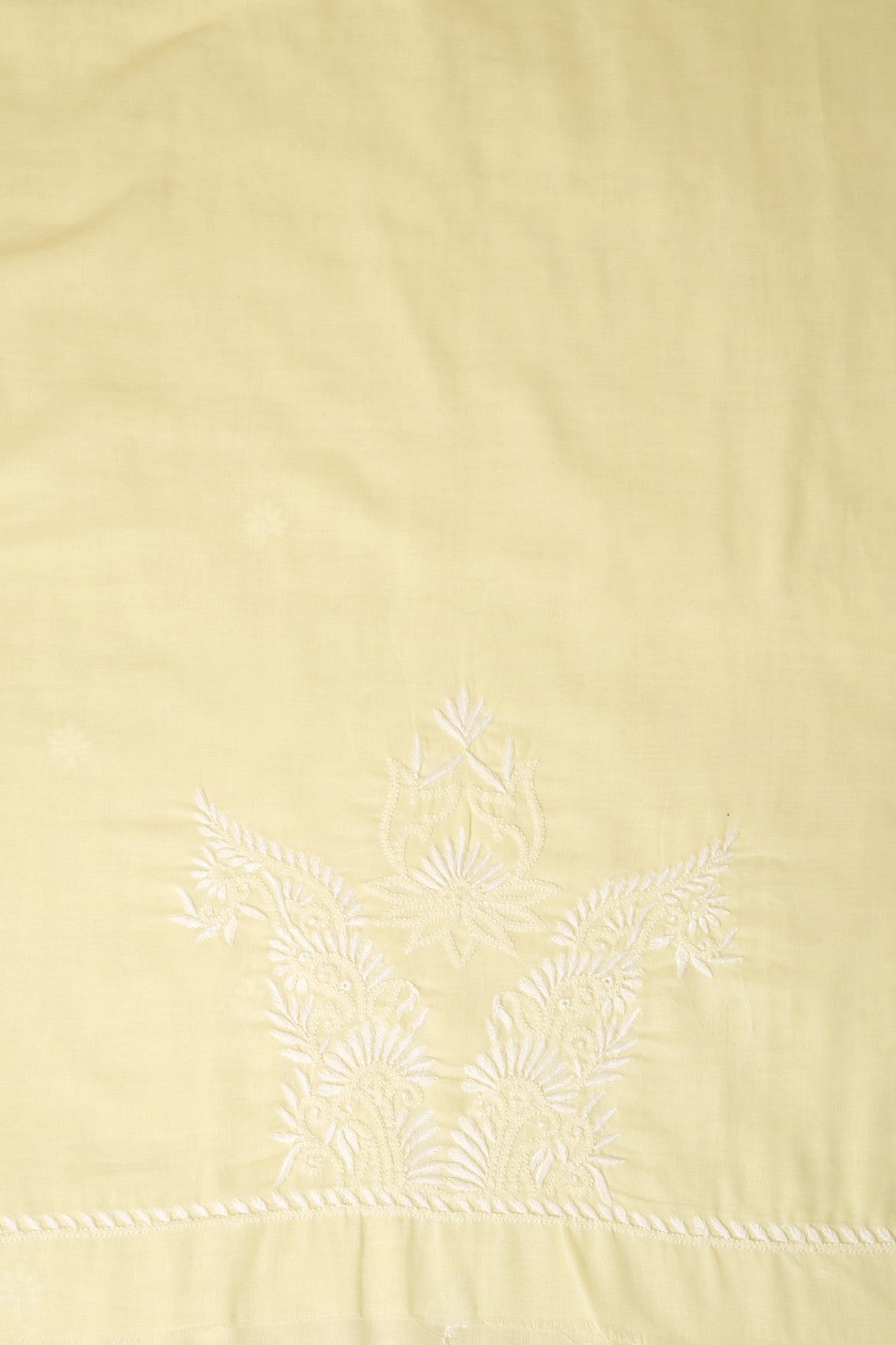 Ada Hand Embroidered Lemon Cotton Lucknowi Chikankari Unstitched Suit Piece 01A310179