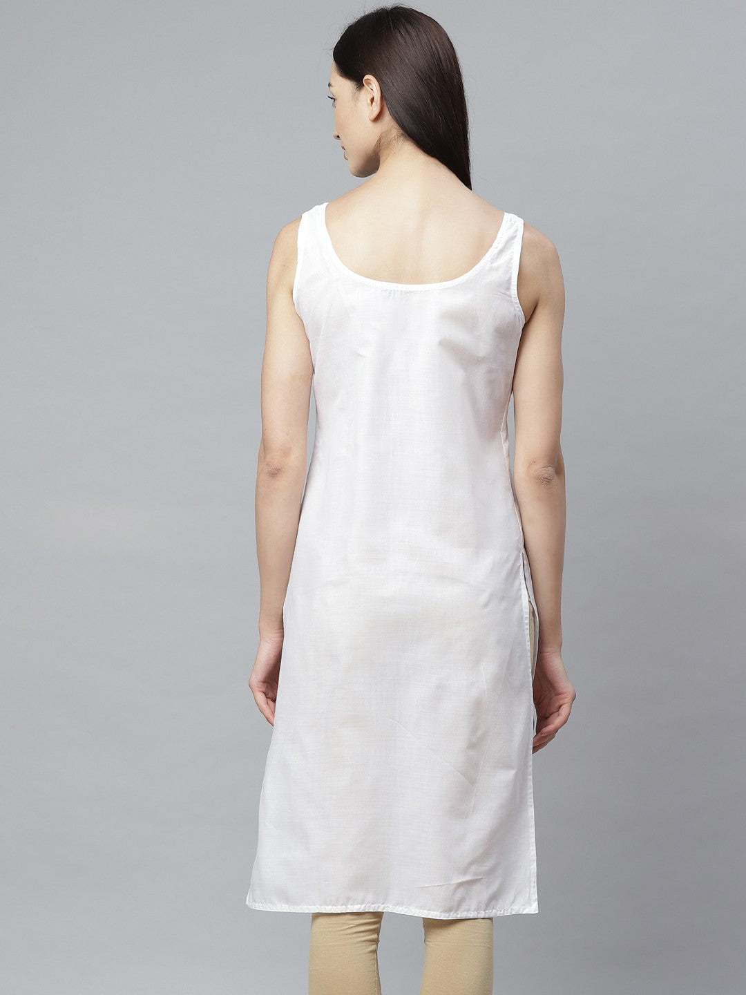Ada Red and White Cotton Long Slips Combo of 2  A301831.