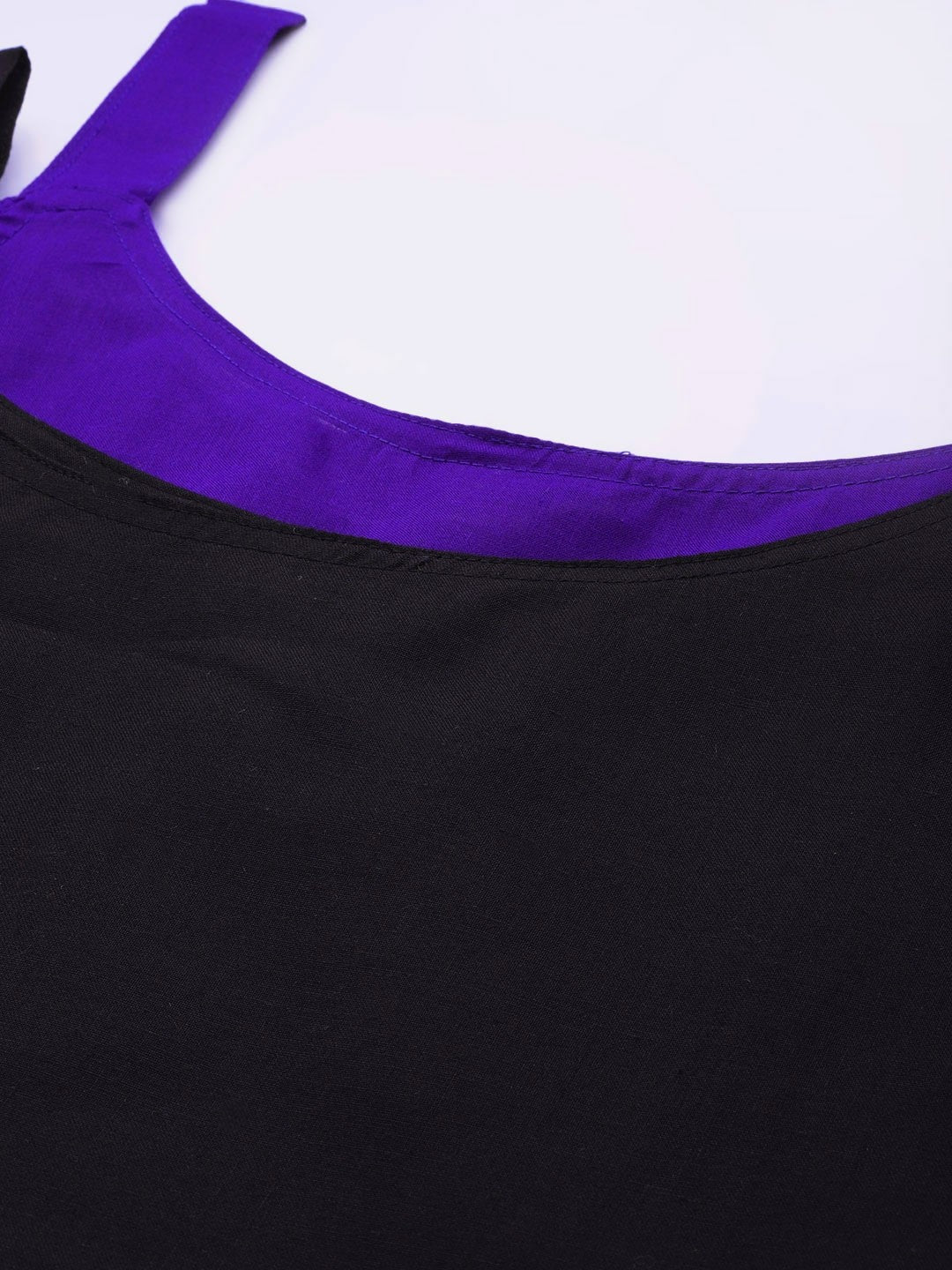Ada Blue and Black Cotton Short Slips Combo of 2 A312880.