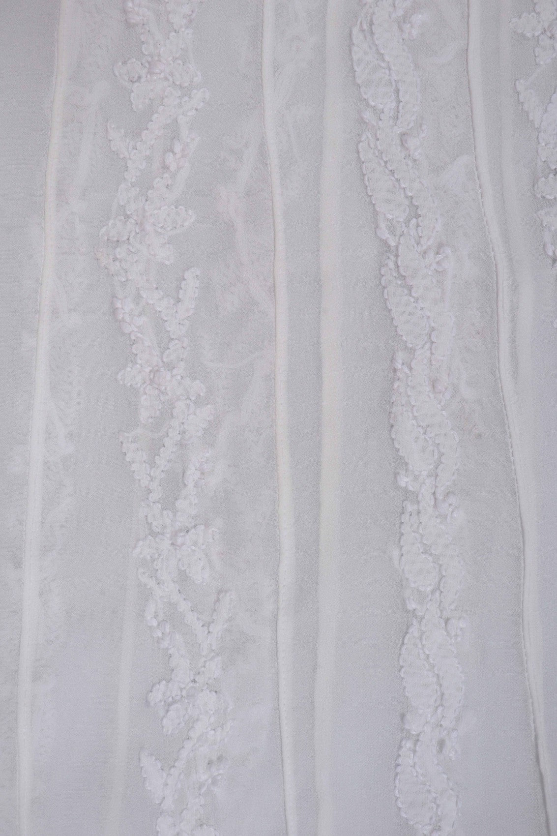 Ada Hand Embroidered White Georgette Lucknowi Chikankari Semi-Stitched Anarkali Kurta Piece A480095