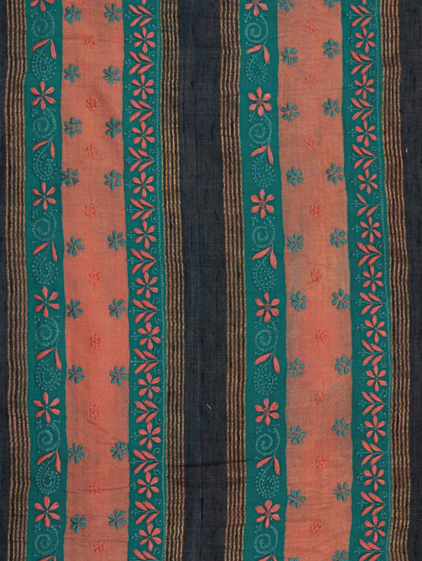 Ada Hand Embroidered Pink Chanderi Lucknowi Chikankari Saree With Blouse A545499