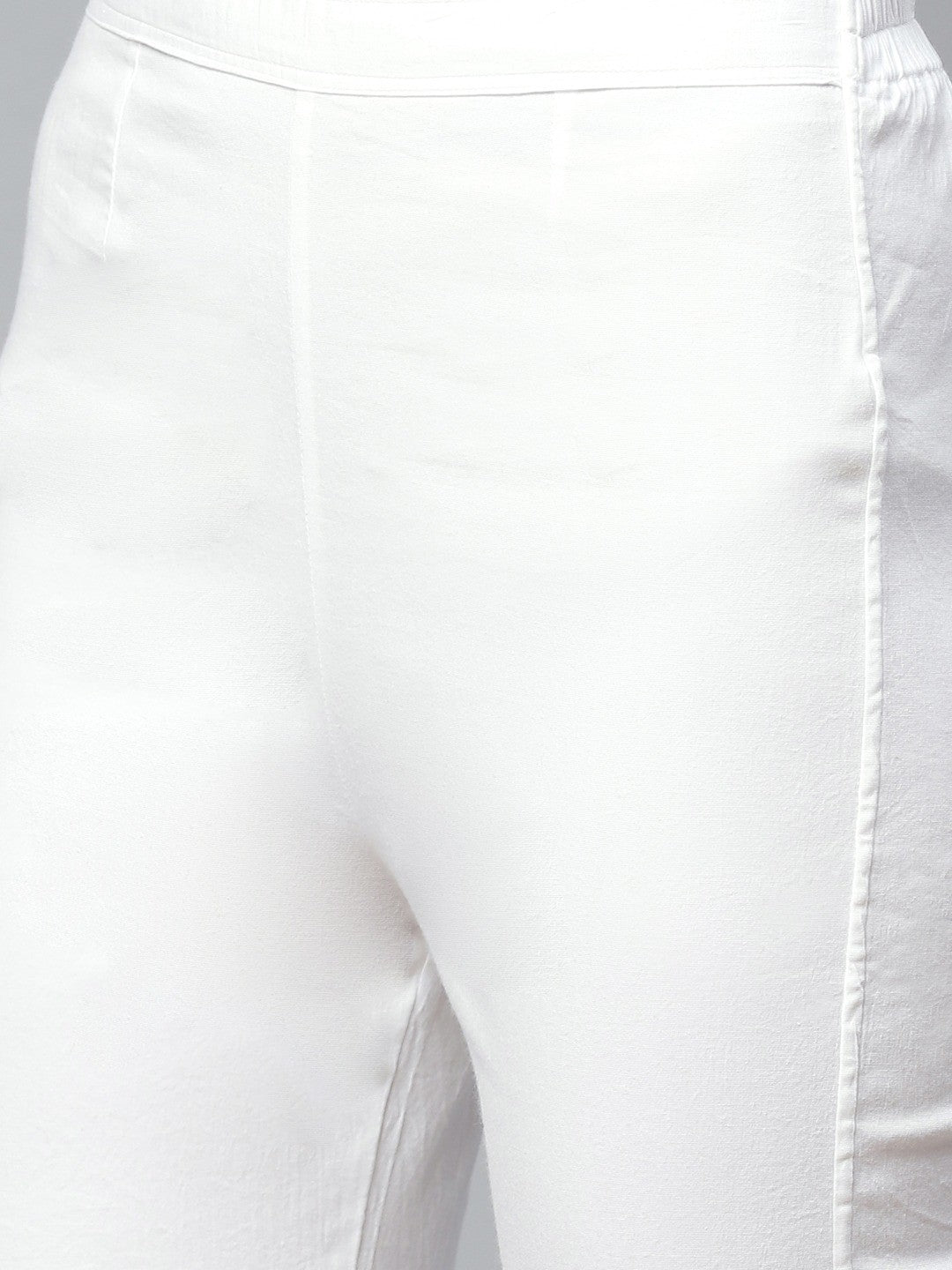 Ada Hand Embroidered White Cotton Lucknowi Chikankari Straight Kurta With Trouser Set A811137