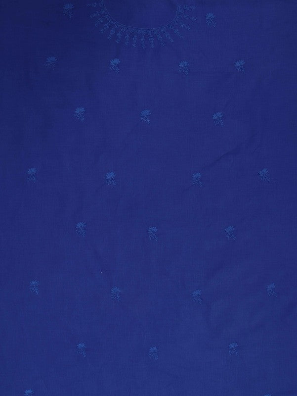 Ada Hand Embroidered Blue Cotton Lucknowi Chikankari Men's Kurta Piece A607377
