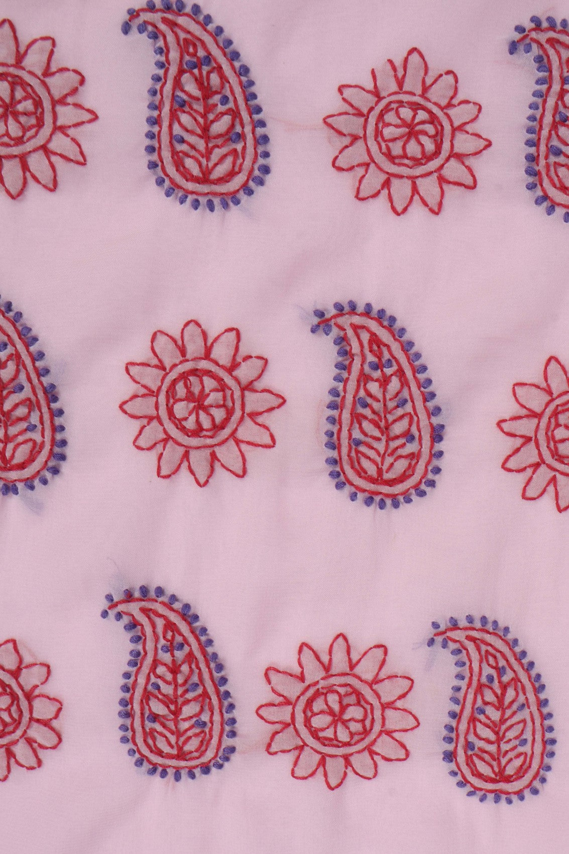 Ada Hand Embroidered Light Pink Georgette Lucknowi Chikankari Saree With Blouse A398464