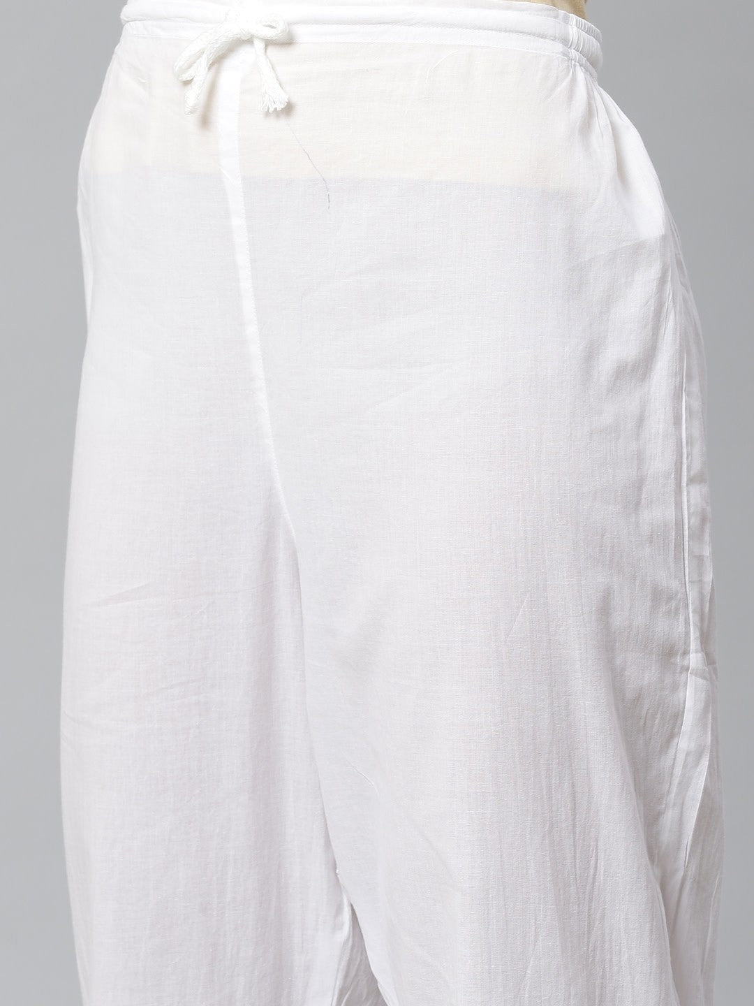 Ada Hand Embroidered Lemon Cotton Lucknowi Chikankari Kurta with Trouser Set A100396