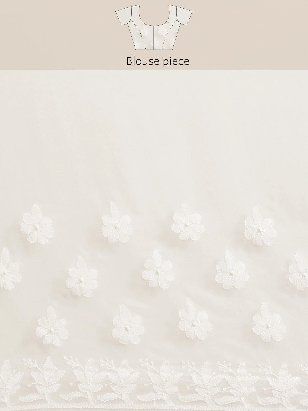 Ada Hand Embroidered White Georgette Lucknow Chikan Saree with Blouse A311264