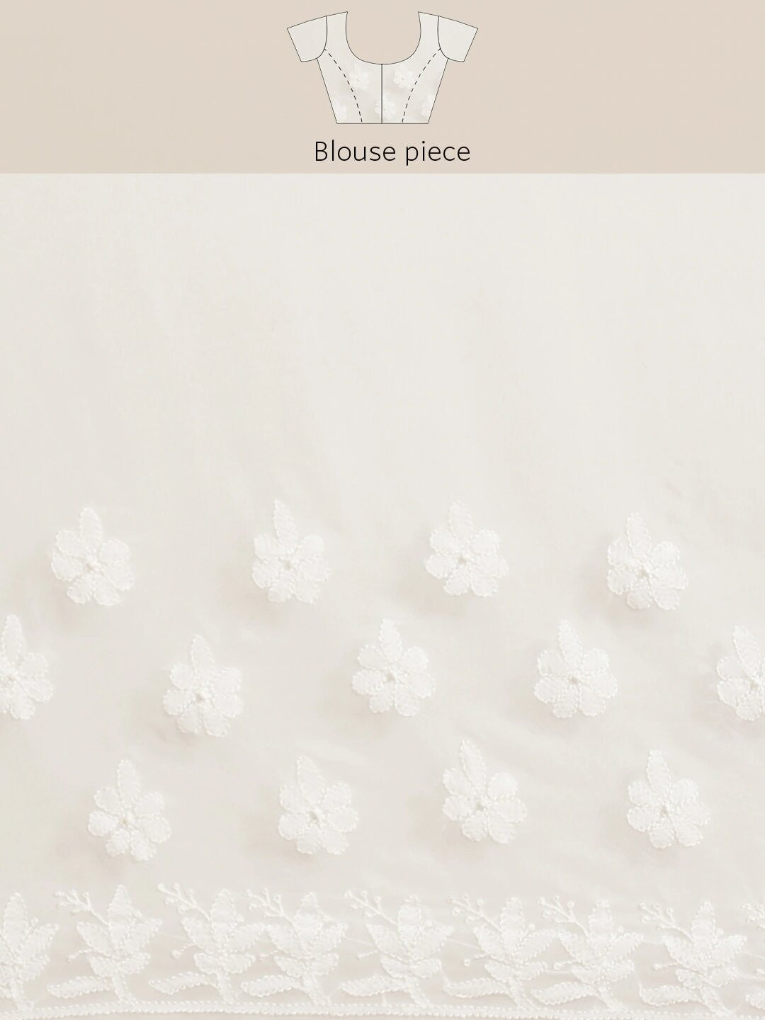 Ada Hand Embroidered White Georgette Lucknow Chikan Saree with Blouse A311264
