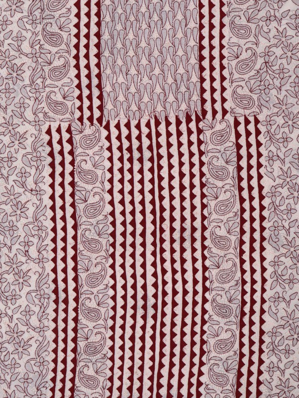 Ada Hand Embroidered White Cotton Lucknowi Chikankari Unstitched Suit Piece 01A215215