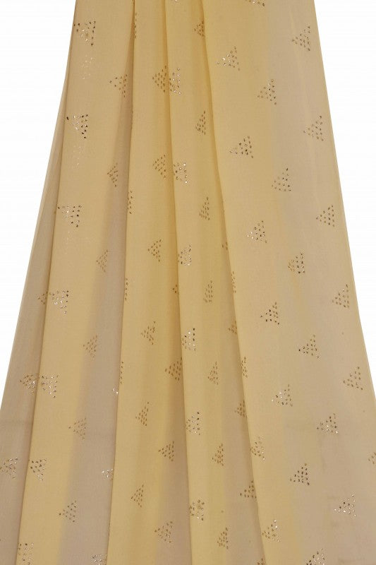 Ada Hand Embroidered Fawn Georgette Lucknowi Chikankari Dupatta with Muqaish Work A464039