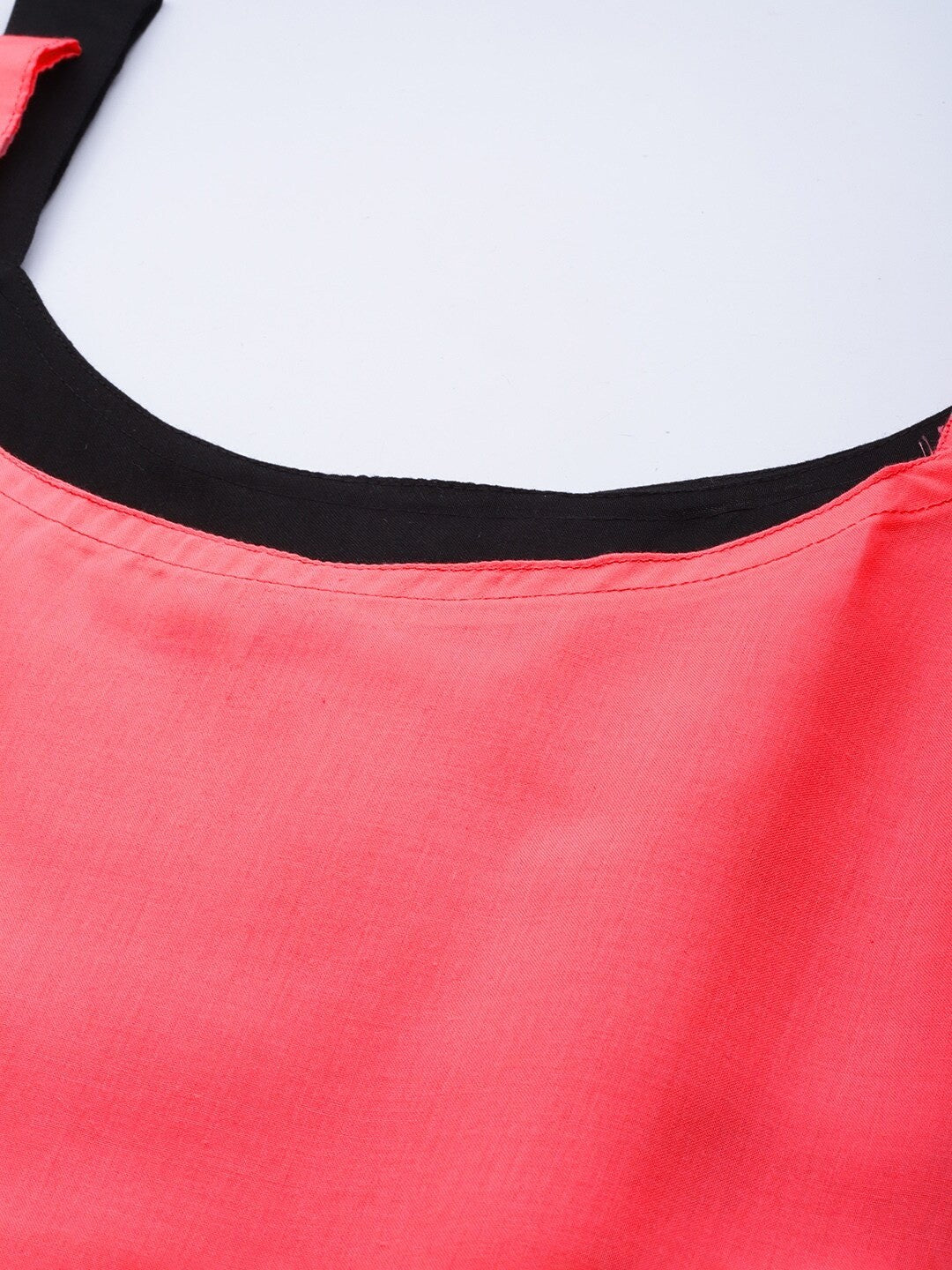 Ada Black and Carrot Pink Cotton Short Slips Combo of 2 A111159.