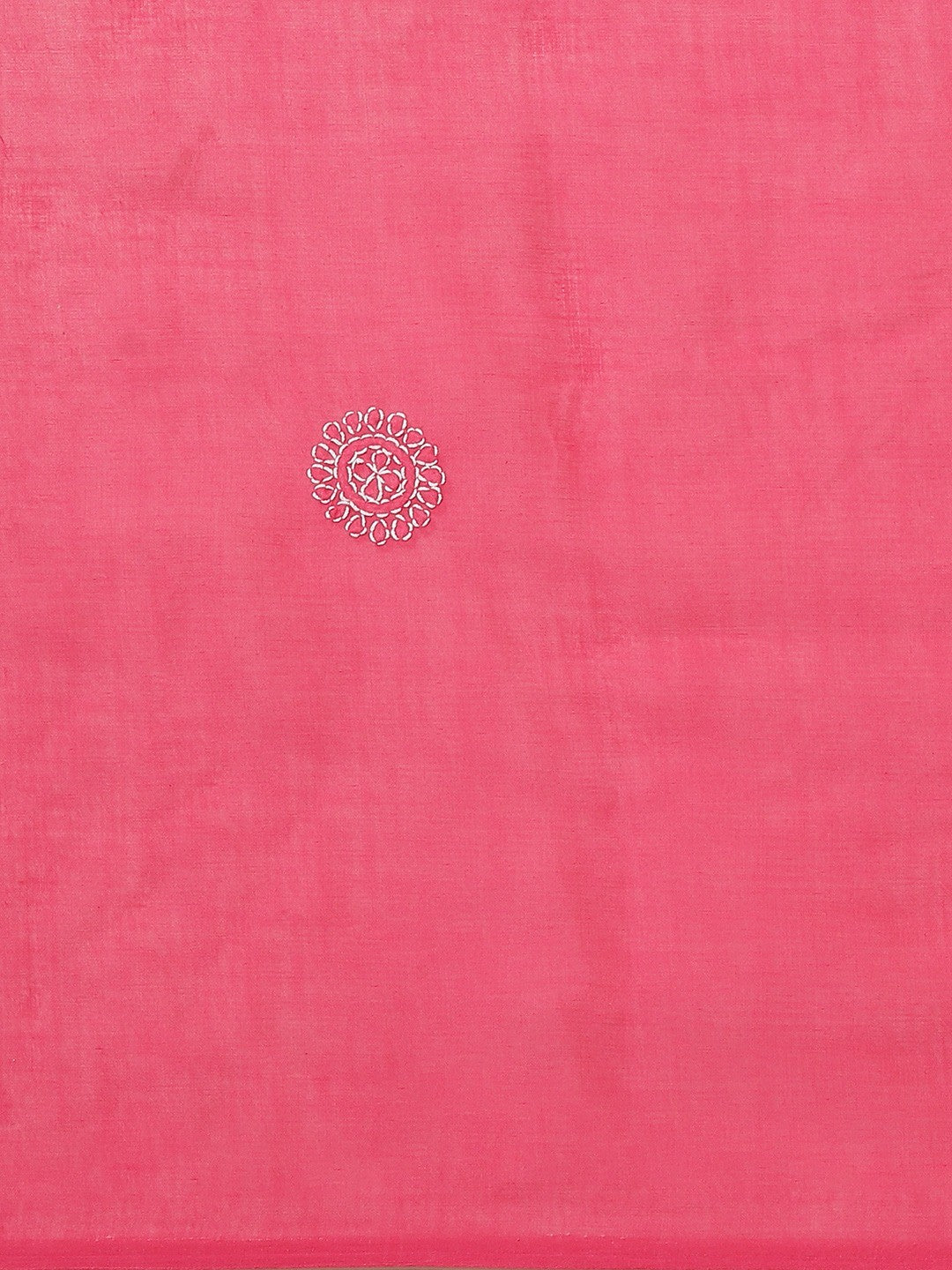 Ada Hand Embroidered Magenta Cotton Lucknow Chikan Saree With Blouse A311183