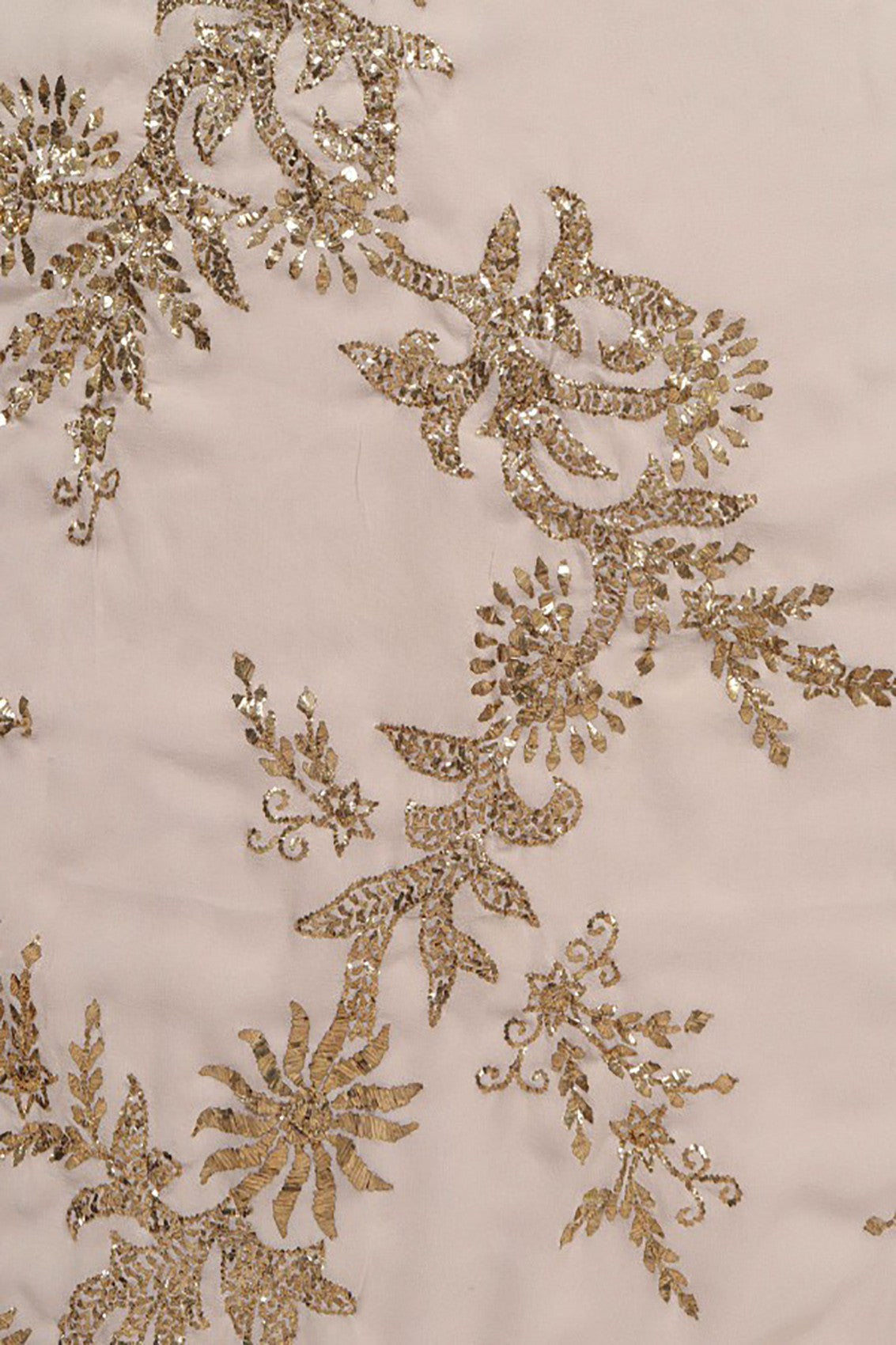 Ada Hand Embroidered Off White Pure Georgette Lucknowi Chikankari Saree/Blouse with Muqaish Work A564537