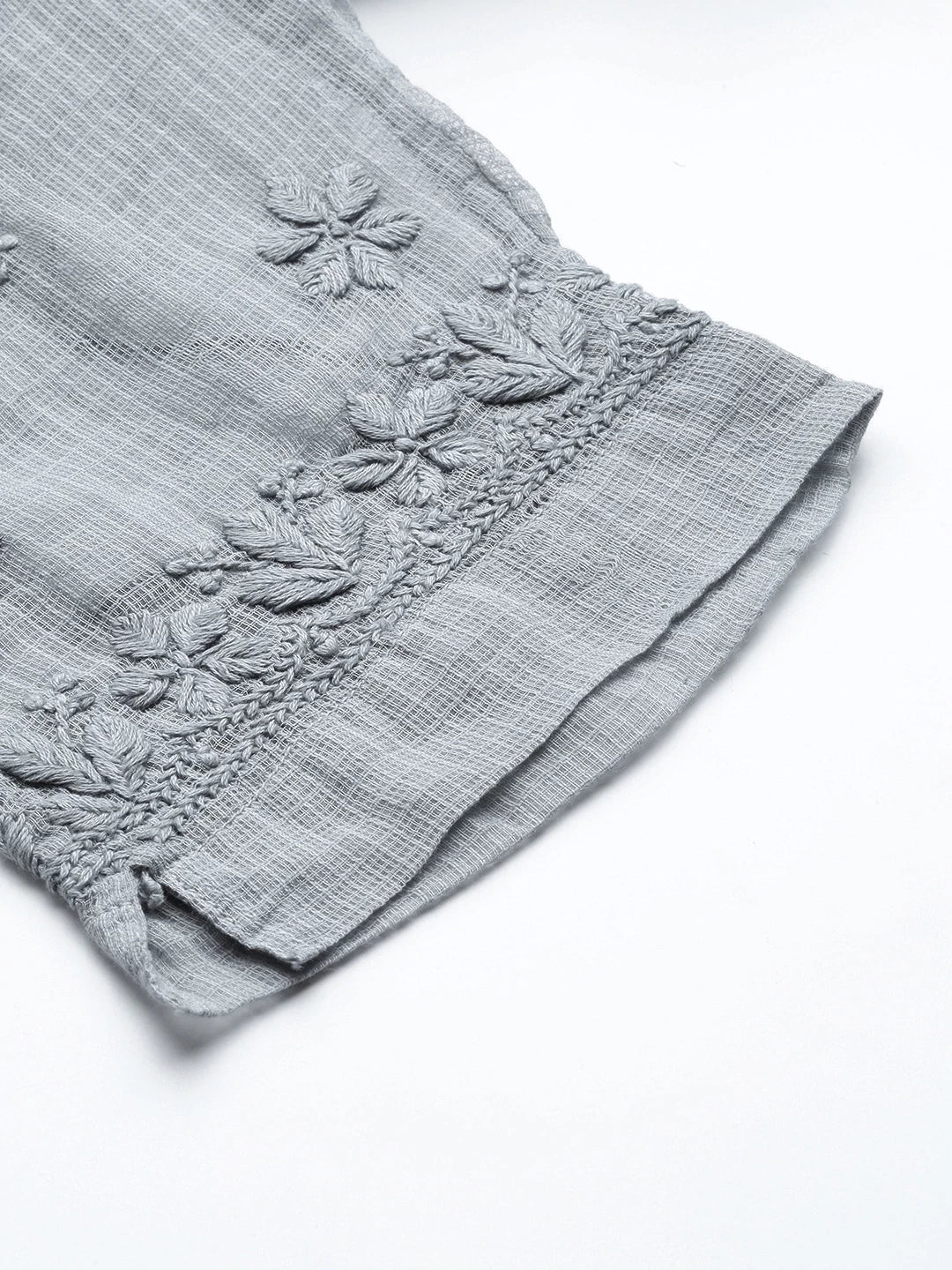 Ada Hand Embroidered Grey Kota Lucknow Chikan Palazzo A711118