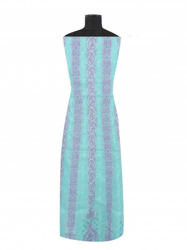 Ada Hand Embroidered Sea Green Cotton Lucknowi Chikankari Unstitched Suit Piece 01A79223
