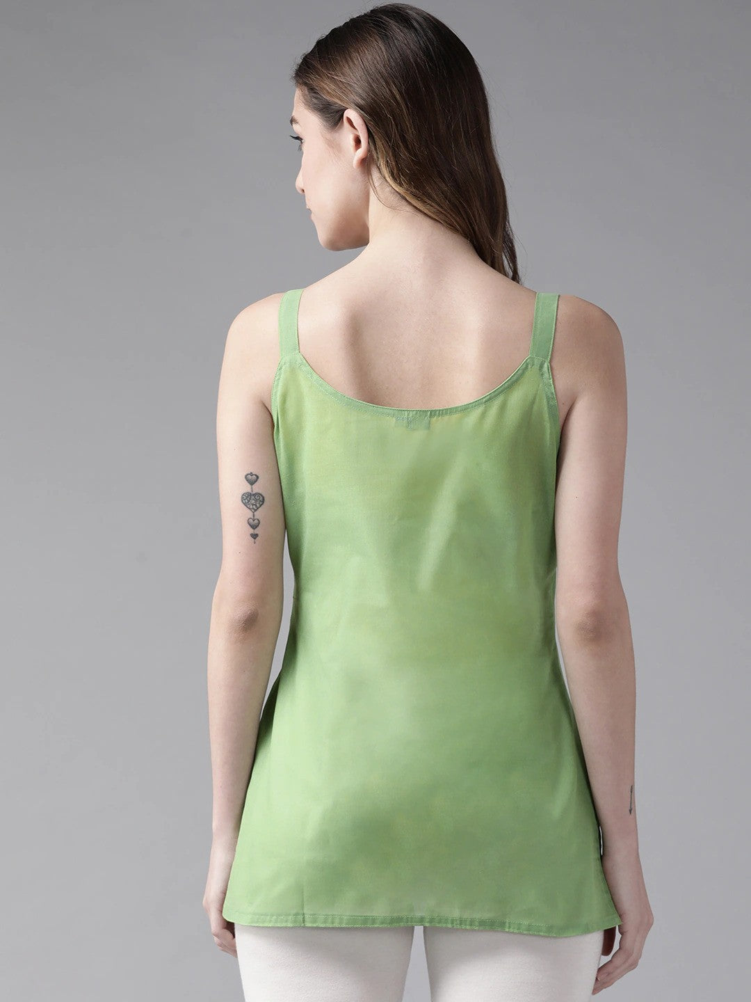 Ada Dark Green and Black Cotton Short Slips Combo of 2  A316522.