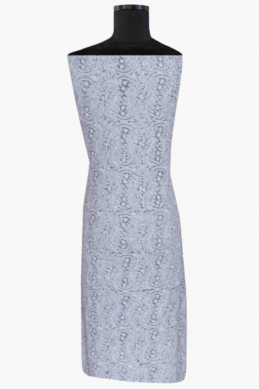 Ada Hand Embroidered Grey Georgette Lucknowi Chikan Unstitched Suit Piece with Muqaish Work A614631