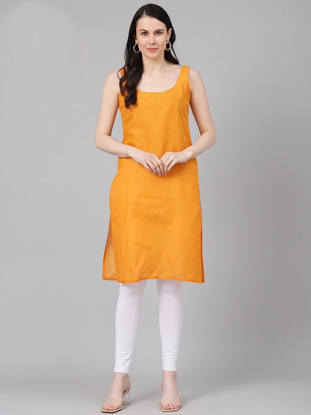 Ada Black & Mustard Cotton Long Slips Combo of 2 A111127.